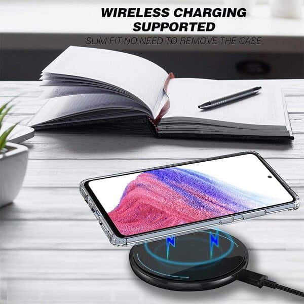 Samsung Galaxy A53 5G Hard Clear Shockproof Case Cover, Wallet Leather Case, Heavy Duty Cover, Screen Protector, Charging Cable & Adapter Samsung Galaxy A53 5G Hard Clear Shockproof Case Cover, Wallet Leather Case, Heavy Duty Cover, Screen Protector, Charging Cable & Adapter